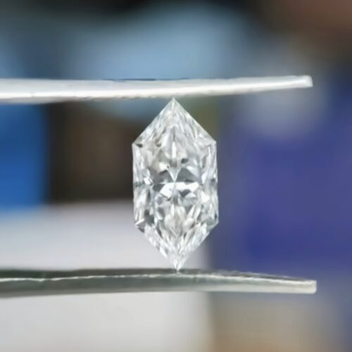 Hexagon Cut Lab Grown Diamond – Colorless D–F VS–VVS