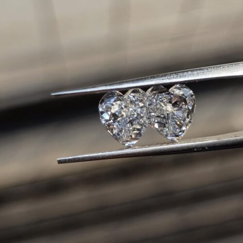 Double Heart Step Cut Lab Grown Diamond – Colorless D–F VVS–VS