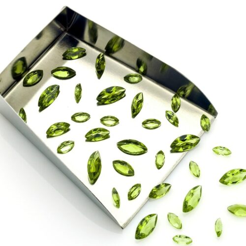 Natural Transparent Green Peridot – Marquise Faceted Loose Gemstone