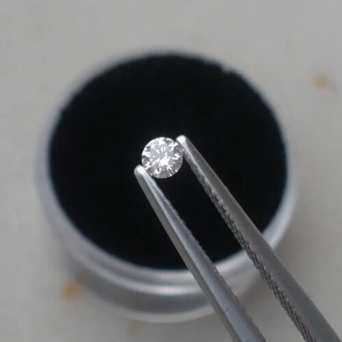 Round Faceted White Diamond 2mm – Natural GH Color VS2