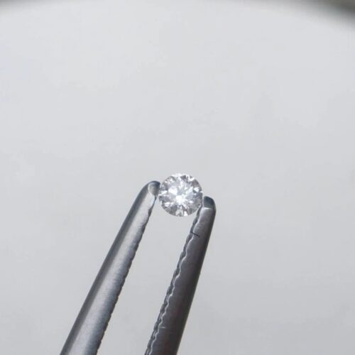 Round Faceted Natural White Diamond 2.0mm – HI Color I1 Clarity