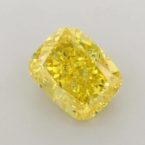 Cushion Cut Yellow Lab Grown Diamond
