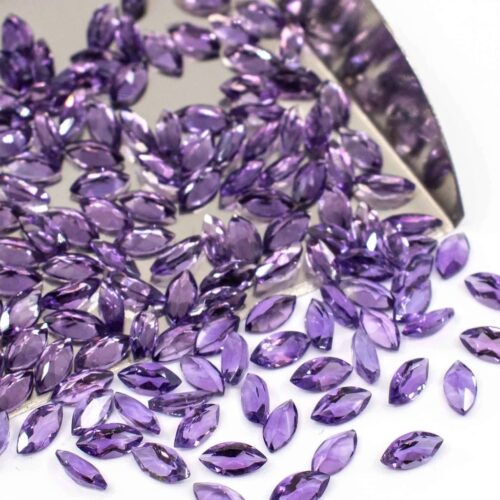 Natural Purple Amethyst – Faceted Marquise Shape Loose Gemstone