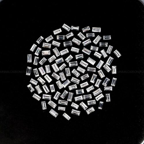 Baguette Cut Lab Grown Diamond - 2.0 × 1.0 MM Colorless HPHT Loose Diamond