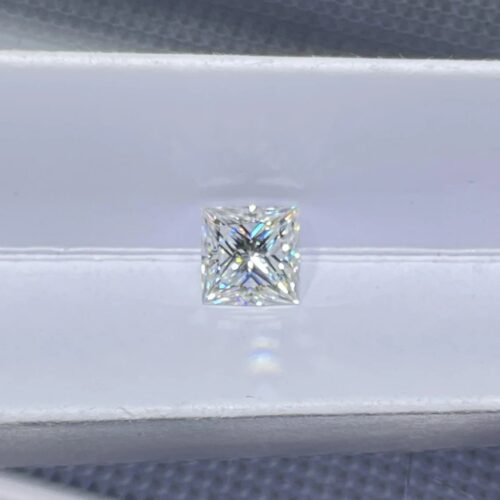 Princess Cut Moissanite Loose Stone - Colorless Square D Color Gemstone