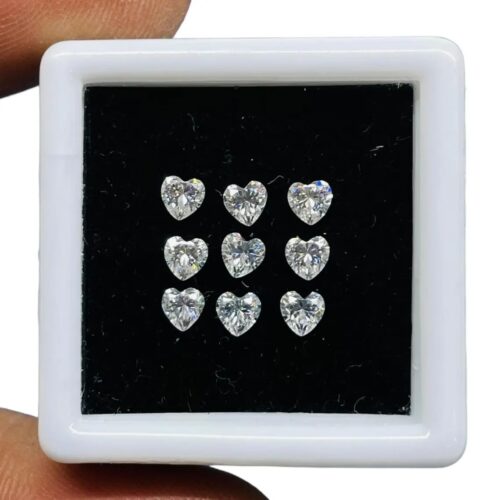 3mm Heart Cut White Moissanite – D Color – VVS Clarity – AAA Quality – 1 CT Wholesale Lot | Lepdo Diamonds