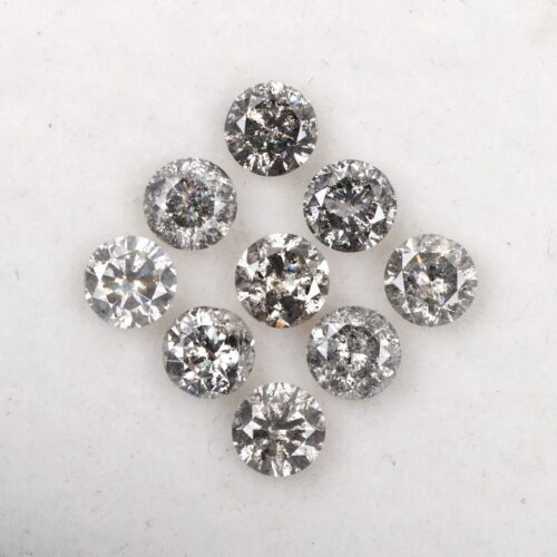 3.0 MM Salt and Pepper Diamond – Round Brilliant Cut VVS–VS Clarity