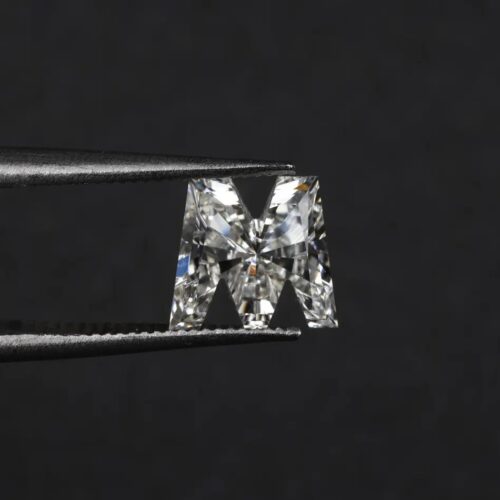 M Alphabet Shape Lab Grown Diamond, DEF Color Initial Diamond, VS–VVS Clarity Brilliant Cut Loose Diamond for Personalized Jewelry