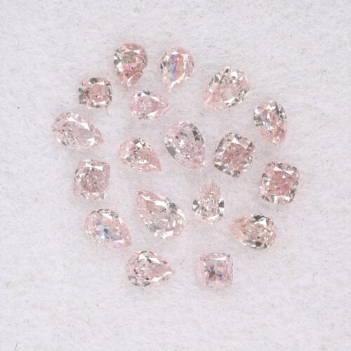 Natural Argyle Light Pink Diamond Lot – Mixed Shape Fancy Color Diamonds