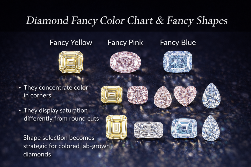 Diamond Fancy Color Chart & Fancy Shapes