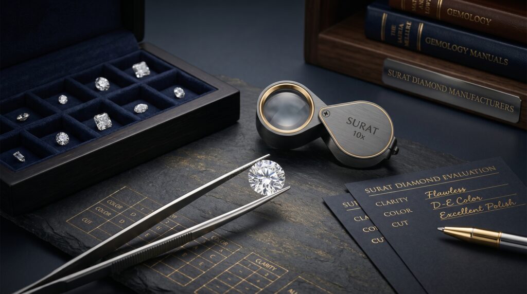 Evaluate Quality in Diamonds from Surat Manufacturers