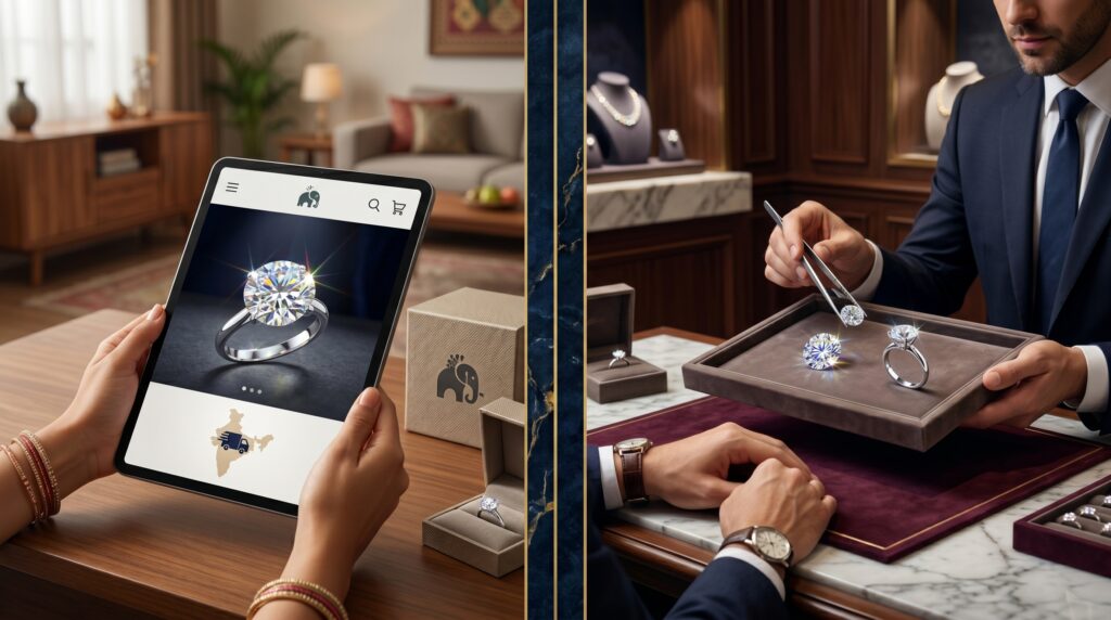 Buying Diamonds Online in India vs Buying from US Retailers: The Real Difference