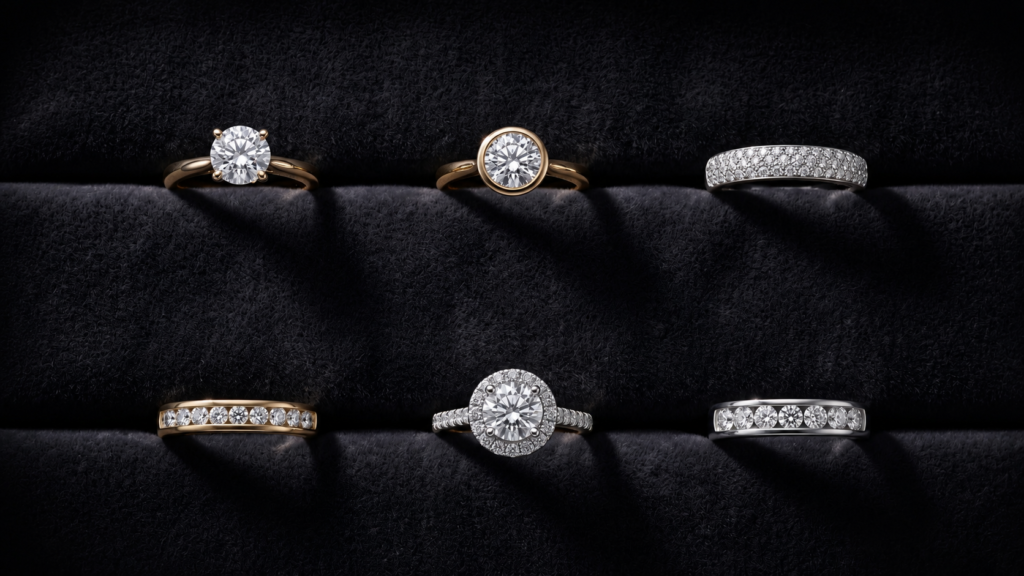 prong vs bezel vs pave