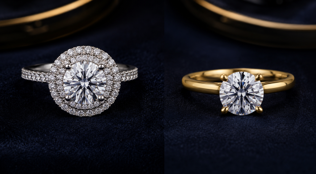 Halo Setting vs Solitaire, and What the Difference Actually Means