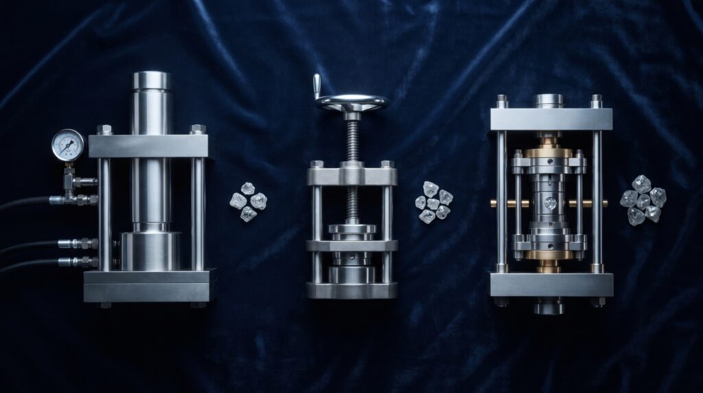 HPHT Press Technology: Three Machines, Three Approaches