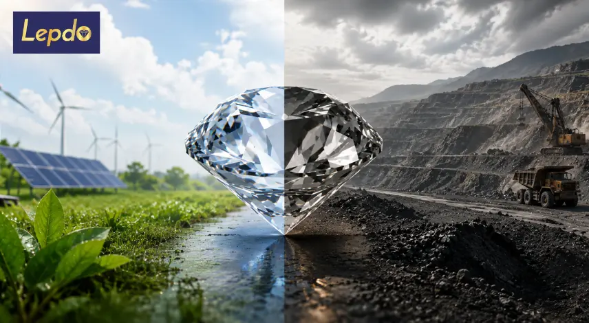 Custom Jewelry Ideas Using Lab Grown Diamonds Certified (4) Lab Grown Diamond Carbon Footprint vs Mined Diamonds: The Real Environmental Comparison