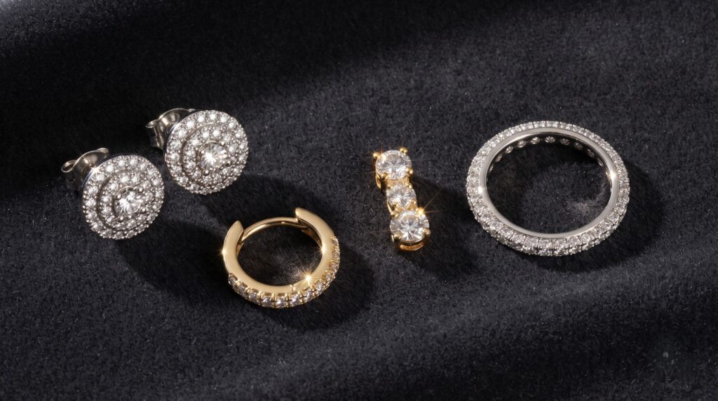 micro pave lab grown diamond