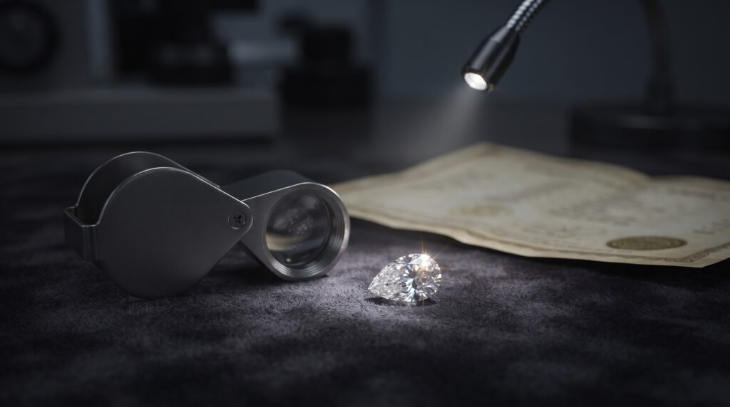 Diamond certification and grading process for mixed shape tennis bracelet stones