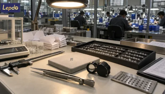 Diamond manufacturer audit workstation for global B2B buyers evaluating an Indian production partner