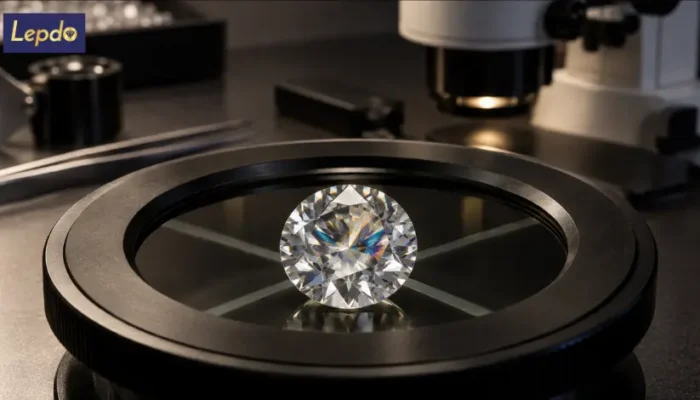 Diamond strain imaging under crossed polarizers
