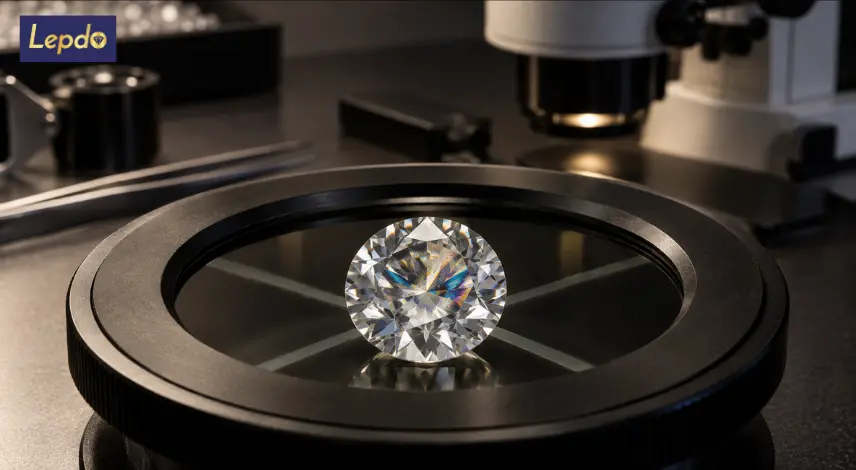 Diamond strain imaging under crossed polarizers