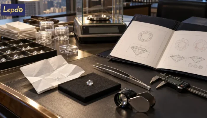 GIA diamond certification review during wholesale diamond receiving inspection