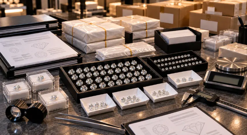 Repeat-order diamond procurement showing reliable supply, QC control, and replacement readiness.