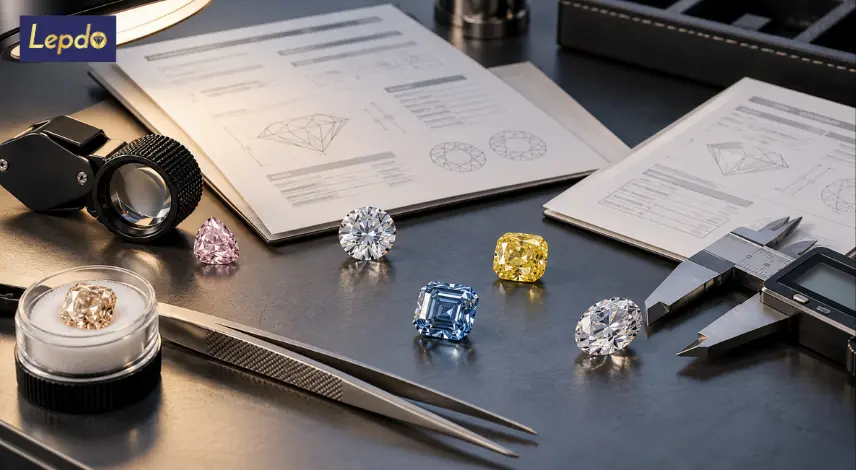 What is IGI diamond certification verification with colorless, pink, blue and yellow lab-grown diamonds and grading reports