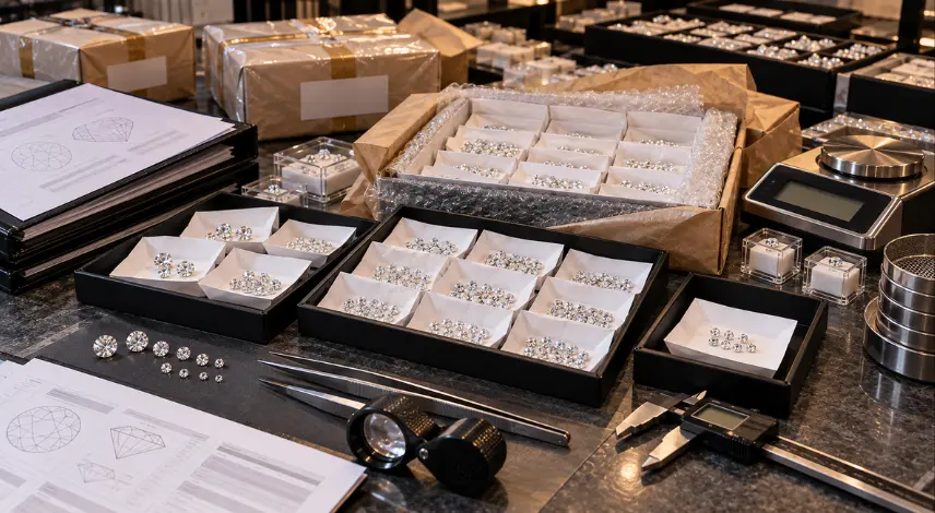 incoming diamond parcel quality control and exception inspection